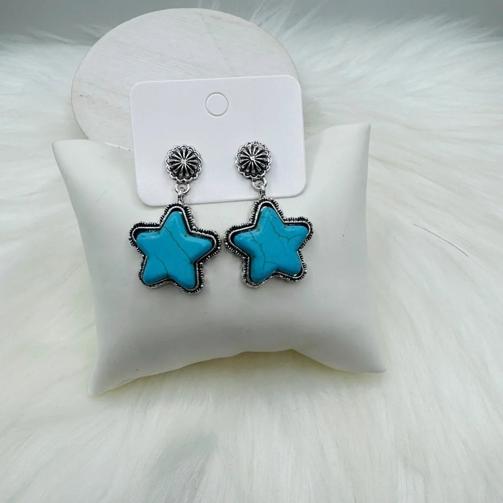 Western Style Star Earrings